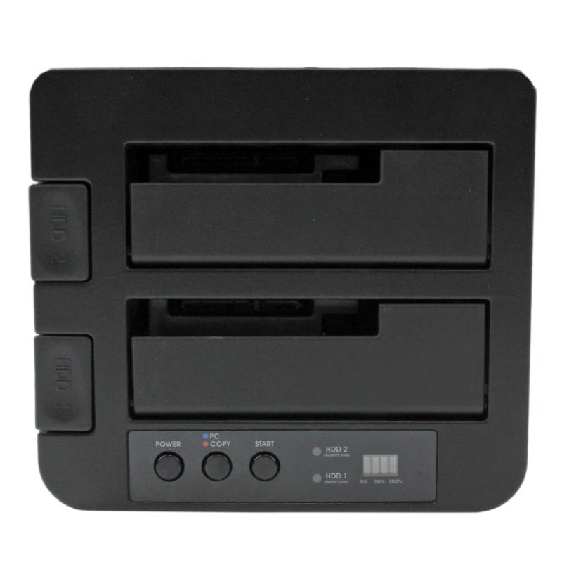 StarTech.com Dual Bay Hard Drive Duplicator, Standalone USB 3.0 (5 Gbps) / eSATA to 2.5/3.5" SATA III HDD/SSD Cloner/Copier, Hard Drive Docking Station, Hard Disk Cloner 2