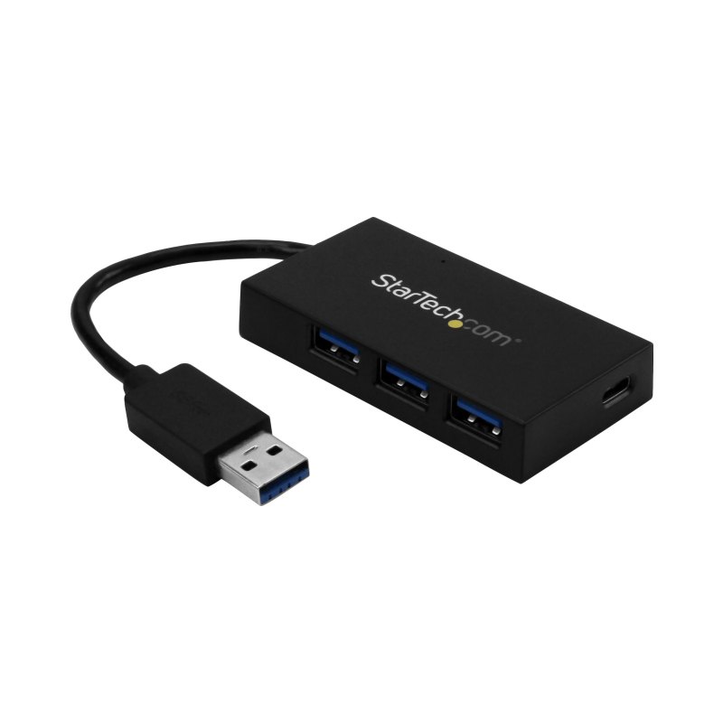StarTech.com Hub USB 3.0 à 4 ports - 5Gbps - USB-A vers 3x USB-A 1x USB-C - Adaptateur d'alimentation inclus