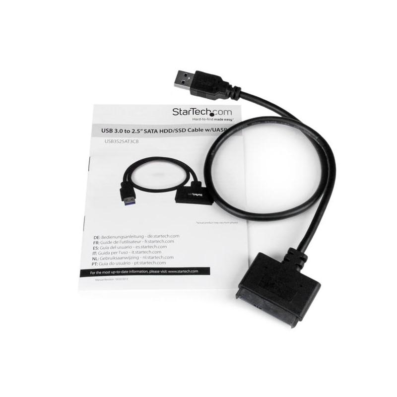 StarTech.com SATA to USB Cable, USB 5Gbps to 2.5in SATA I II III Hard Drive Adapter, External Converter for SSD or HDD Data Transfer 4