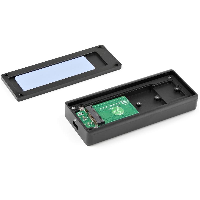 StarTech.com USB-C 10Gbps M.2 NVMe PCIe SSD Enclosure - Rugged Aluminum External M.2 PCIe M-Key Case IP67 Rated - 1GB/s Read/Write - Supports 2230/2242/2260/2280 - TB3 Compatible - Mac/PC - TAA 3