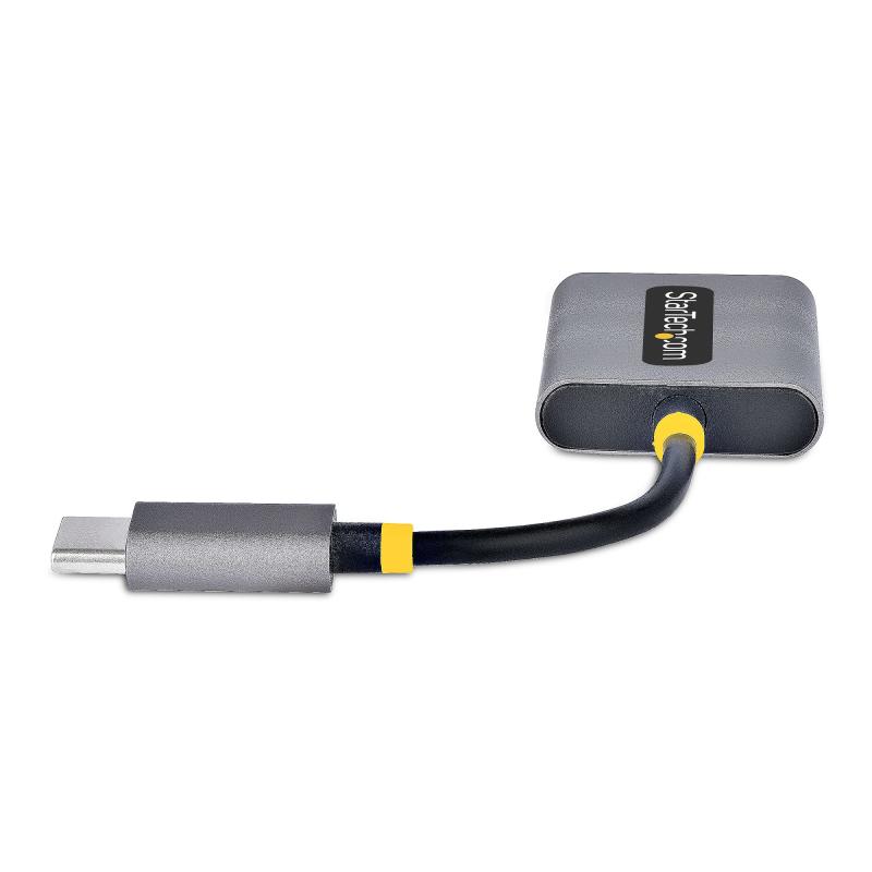 StarTech.com USB-C Headphone Splitter, USB Type C Dual Headset Adapter w/Mic Input, USB C to 3.5mm Audio Adapter/Earphone Dongle, USB C to Audio Jack/Aux Output, 24-bit DAC 4
