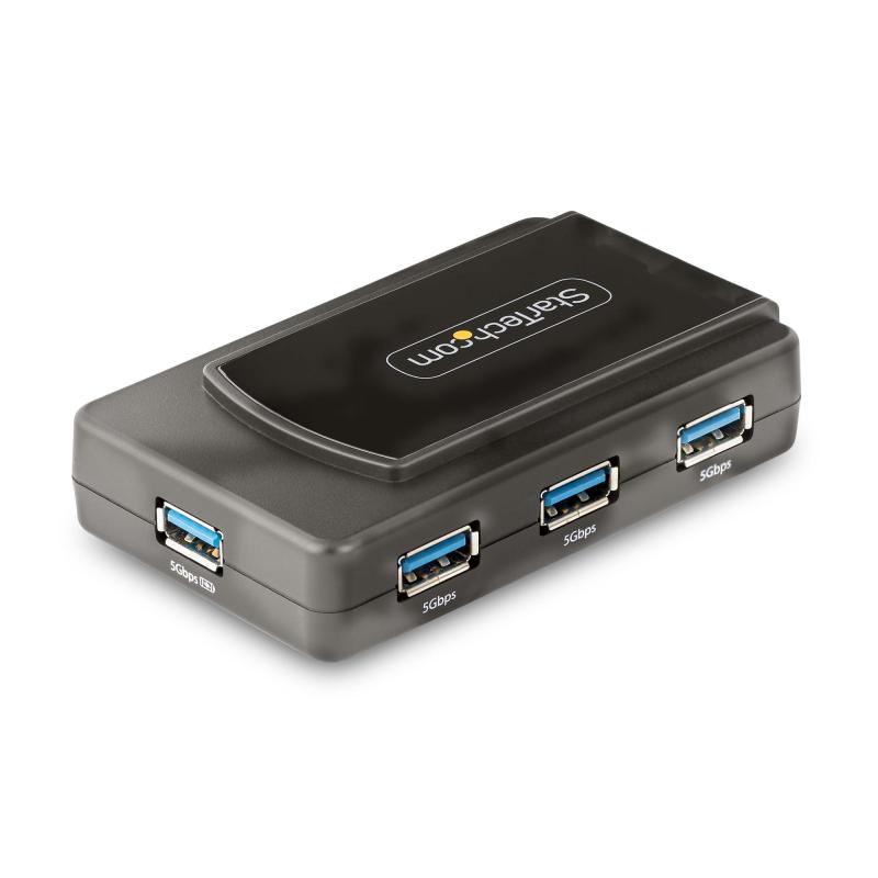 StarTech.com 7-Port USB Hub - USB 3.0 5Gbps - USB-A to 7x USB-A - Compact Self Powered USB-A Hub w/ 35W Power Supply - Desktop/Laptop USB Hub - USB Expansion Hub 2