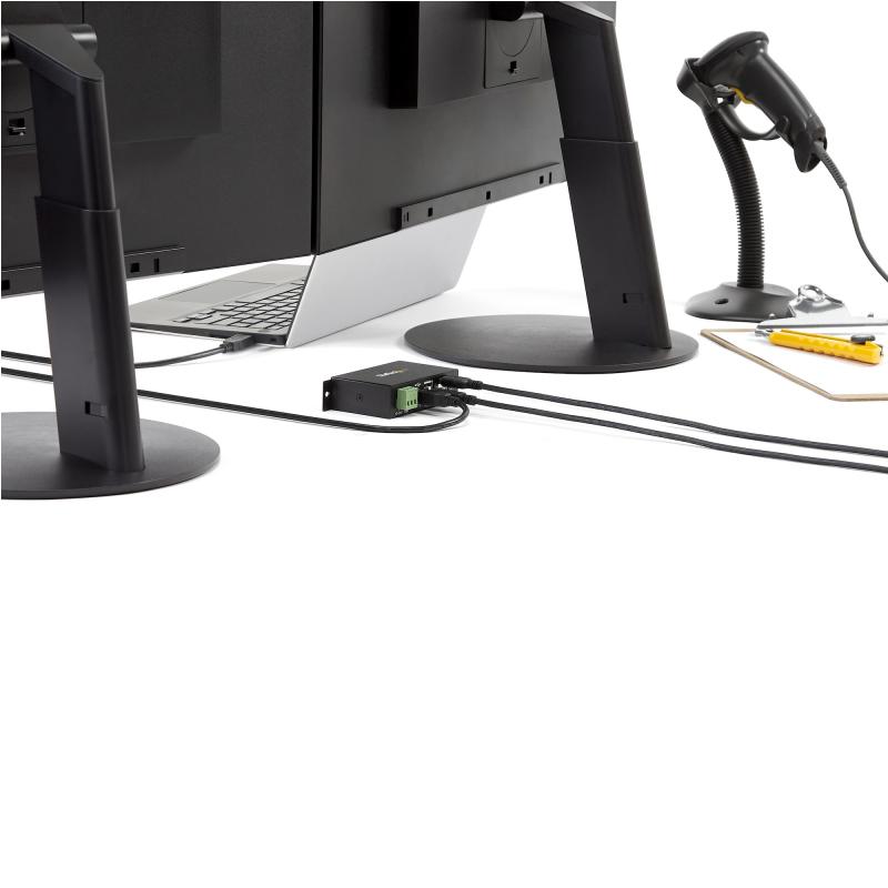 StarTech.com 4-Port USB 2.0 Hub - Metal Industrial USB-A Hub - Din Rail, Wall or Desk Mountable USB Data Hub - TAA Compliant USB Expander Hub 3
