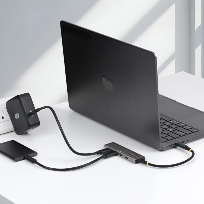 StarTech.com 4-Port USB-C Hub, 10Gbps, 100W PD Charging, 4x USB-C Ports, Overcurrent Protection, PCR Aluminum, For MacBook / Dell / ThinkPad / HP / iPad / Tablet 3