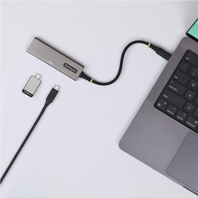 StarTech.com 4-Port USB-C Hub, 10Gbps, 100W PD Charging, 4x USB-C Ports, Overcurrent Protection, PCR Aluminum, For MacBook / Dell / ThinkPad / HP / iPad / Tablet 4