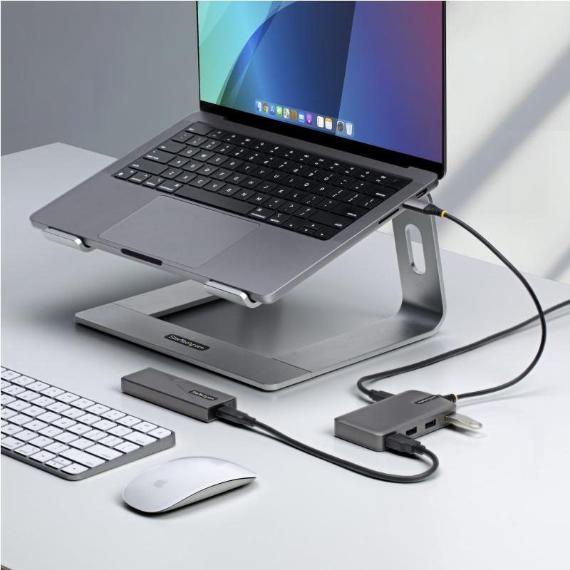StarTech.com 4-Port USB-C Hub, 5Gbps, Bus Powered, USB C to 4x USB-A Hub with USB-C Auxiliary Power Input, 1ft/30cm Host Cable, Portable Desktop/Laptop USB Hub 4