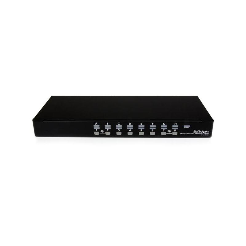 StarTech.com 16 Port 1U Rackmount USB KVM Switch Kit with OSD and Cables - TAA 2