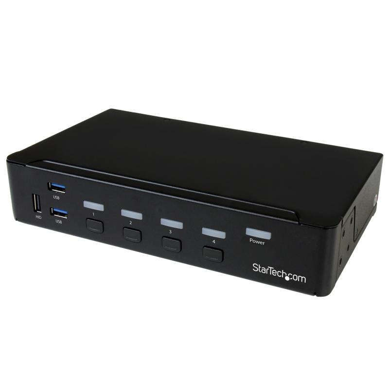 StarTech.com 4-Port DisplayPort KVM Switch - USB 3.0 - 4K 30Hz - TAA 4