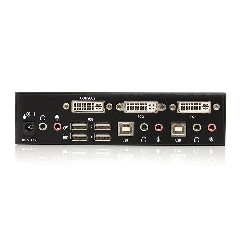 StarTech.com 2 Port DVI USB KVM Switch with Audio and USB 2.0 Hub - TAA 3