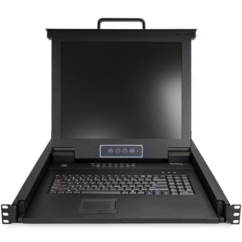 StarTech.com 16 Port Rackmount KVM Console w/ 6ft Cables - Integrated KVM Switch w/ 17" LCD Monitor - Fully Featured 1U LCD KVM Drawer- OSD KVM - Durable 50,000 MTBF - USB + VGA Support 3