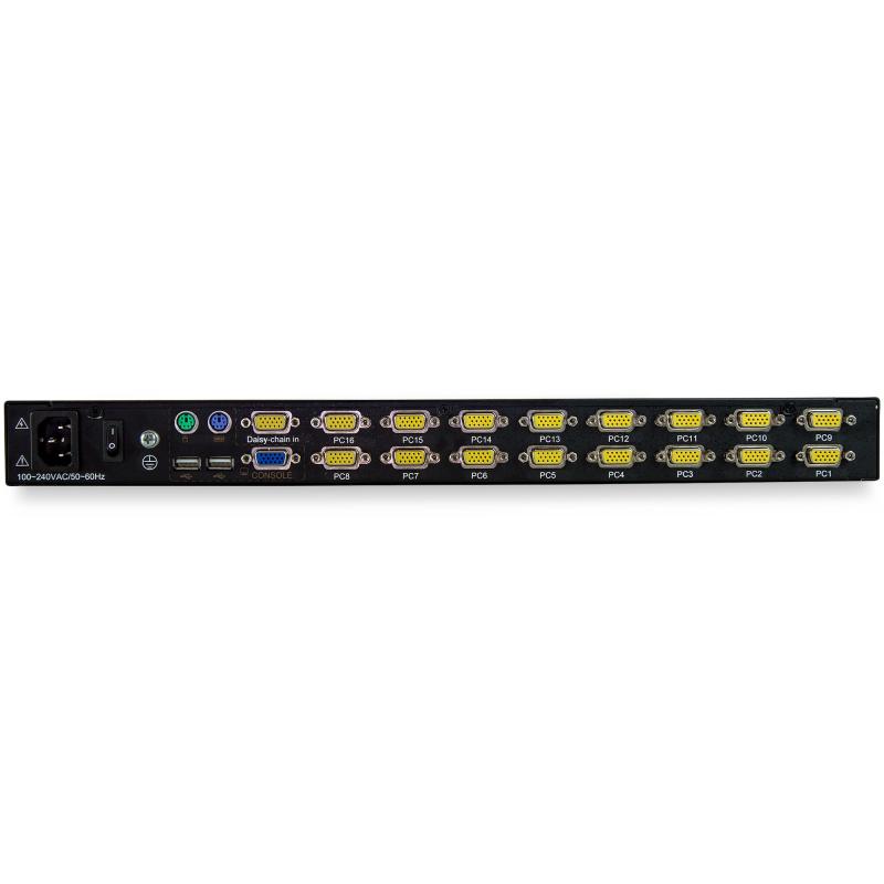 StarTech.com 16 Port Rackmount KVM Console w/ 6ft Cables - Integrated KVM Switch w/ 17" LCD Monitor - Fully Featured 1U LCD KVM Drawer- OSD KVM - Durable 50,000 MTBF - USB + VGA Support 4