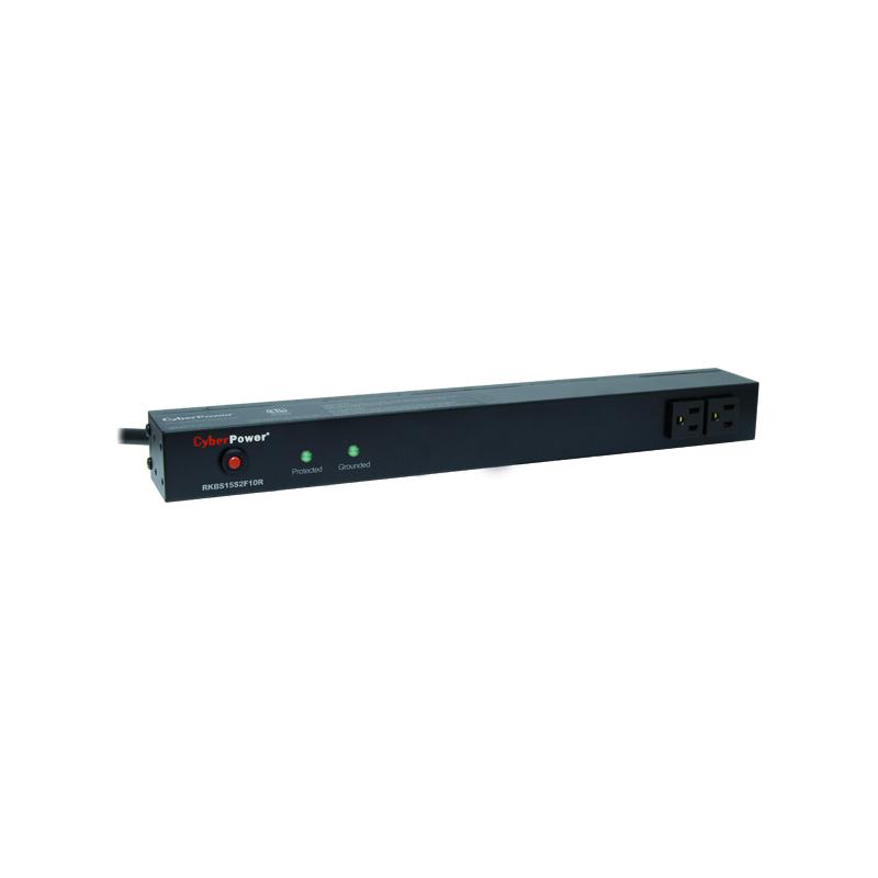 CyberPower RKBS15S2F10R surge protector Black 12 AC outlet(s) 120 V 4.57 m