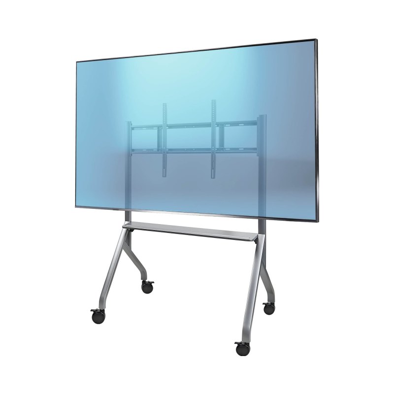 StarTech.com Chariot TV de Type Chevalet pour Écrans Jusqu'à 100"/100kg, Support Roulant / Mobile Réglable en Hauteur, Roues Verrouillables de 3", Transport Facile