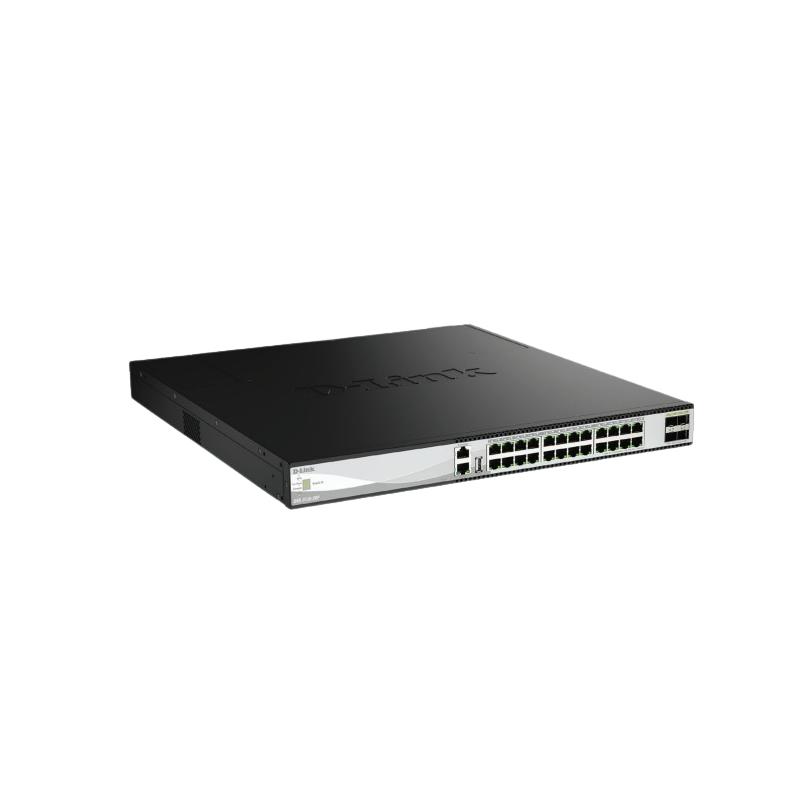 D-Link DXS-3130-28P commutateur réseau Géré L3 10G Ethernet (100/1000/10000) Connexion Ethernet, supportant l'alimentation via ce port (PoE) Noir
