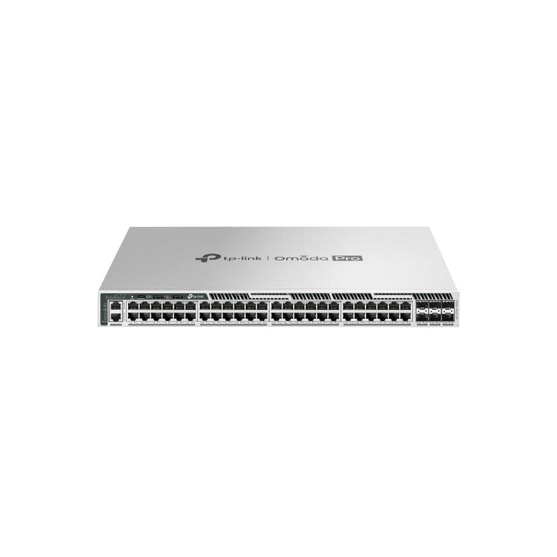 TP-Link S6500-48GP6XF commutateur réseau Géré L3 Gigabit Ethernet (10/100/1000) Connexion Ethernet, supportant l'alimentation via ce port (PoE) 1U Gris