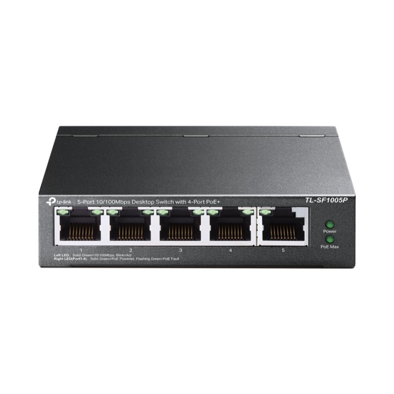 TP-Link 5-Port 10/100Mbps Desktop PoE Switch with 4-Port