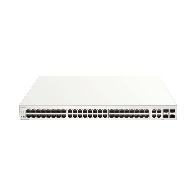 D-Link 52-Port Gigabit PoE+ Nuclias Smart Managed Switch including 4x 1G Combo Ports, 370W