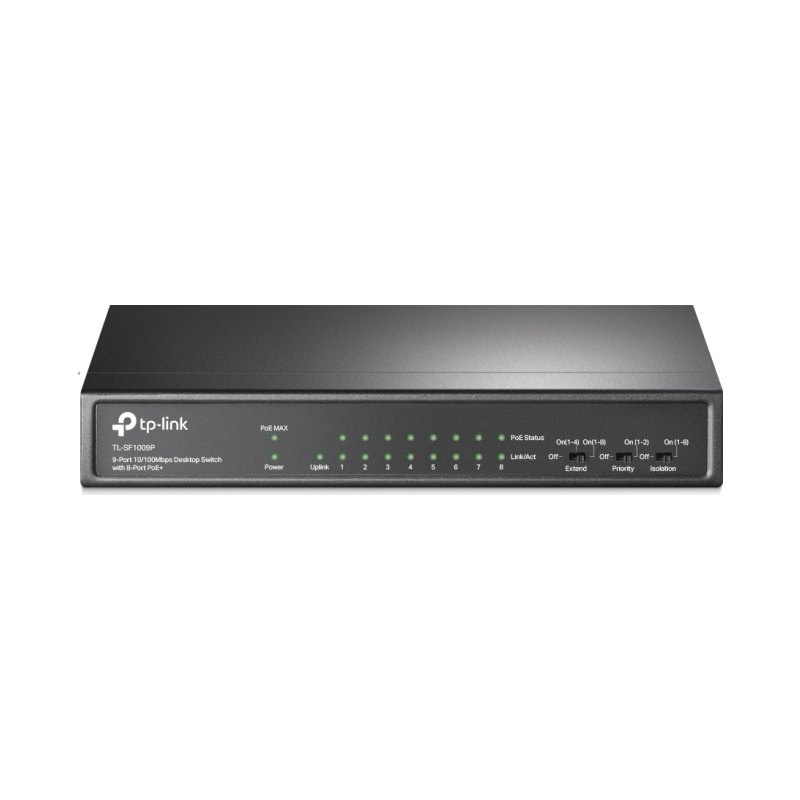 TP-Link 9-Port 10/100Mbps Desktop Switch with 8-Port PoE+