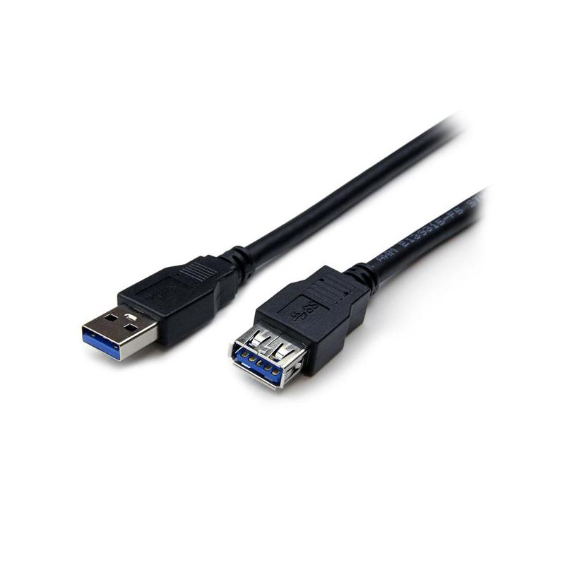 StarTech.com Câble d'extension USB 3.0 (5Gbps) SuperSpeed de 2m - Rallonge USB A vers A - M/F - Noir