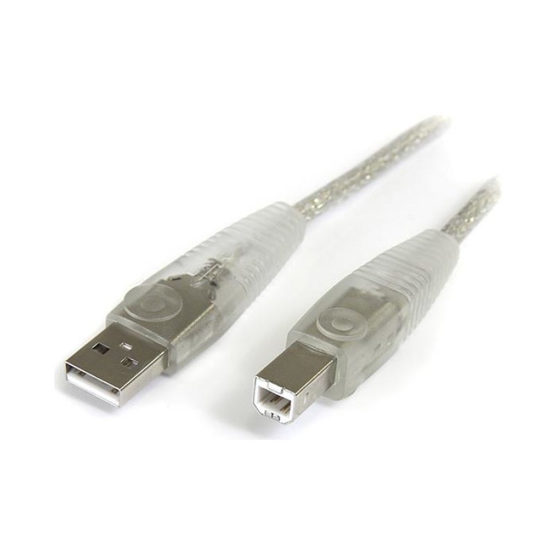 StarTech.com 15 ft. Transparent USB 2.0 Cable A-B M/M câble USB 4,57 m