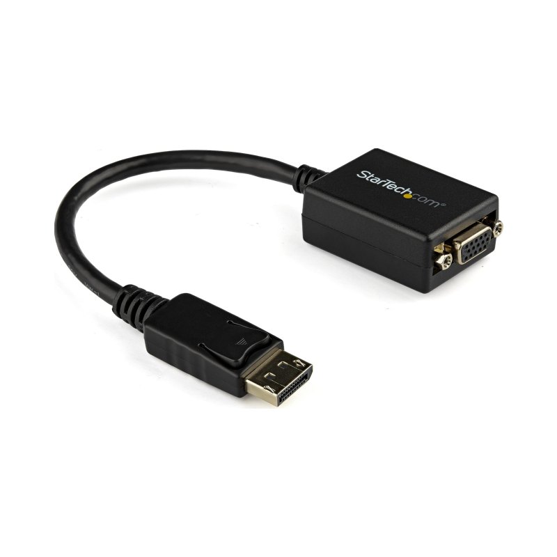 StarTech.com Adaptateur DisplayPort vers VGA - Convertisseur Actif DP à VGA - Vidéo 1080p - Certifié DP - Source DP/DP++ vers Câble Adaptateur Moniteur VGA - Connecteur DP à Verrouillage