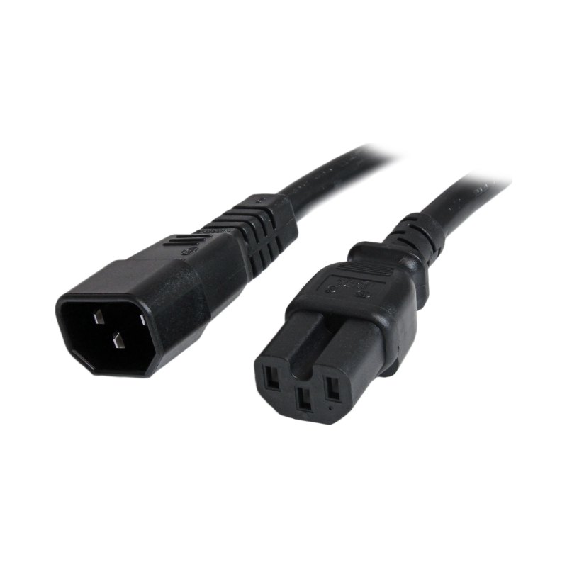 StarTech.com PXTC14C156 câble électrique Noir 1,8 m Coupleur C14 Coupleur C15