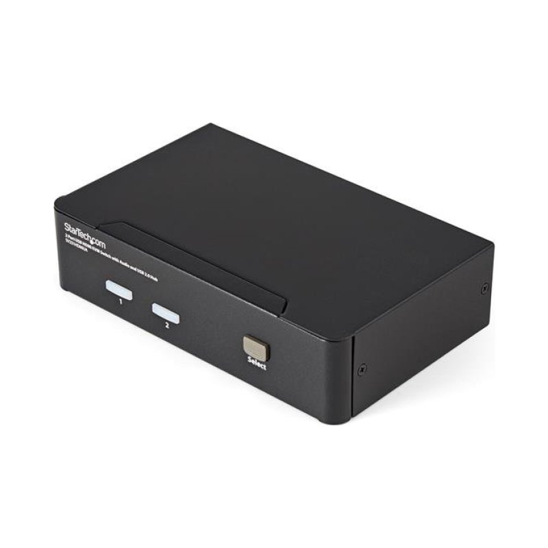 StarTech.com Commutateur KVM HDMI USB 2 ports avec audio et concentrateur USB 2.0