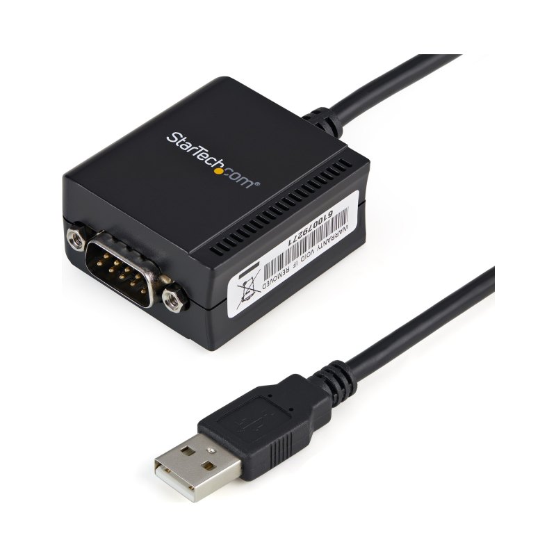 StarTech.com Câble Adaptateur de 1,8m à 1 Port FTDI USB vers Série RS232 avec Rétention COM, Adaptateur USB vers RS232 - Conforme TAA