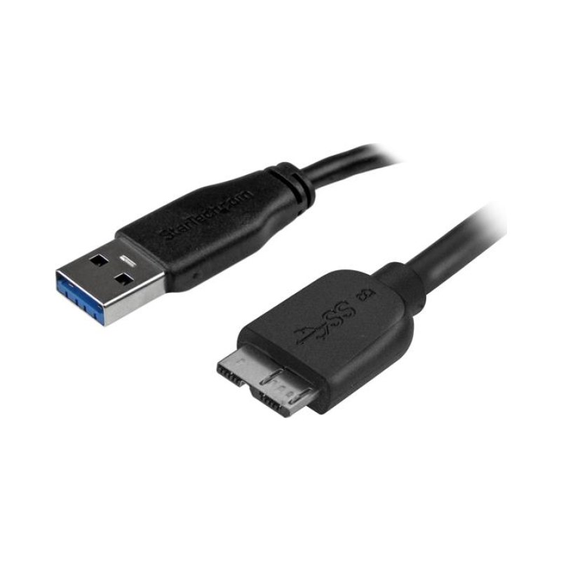 StarTech.com Câble SuperSpeed USB 3.0 slim A vers Micro B de 2 m - Mâle / Mâle - Noir