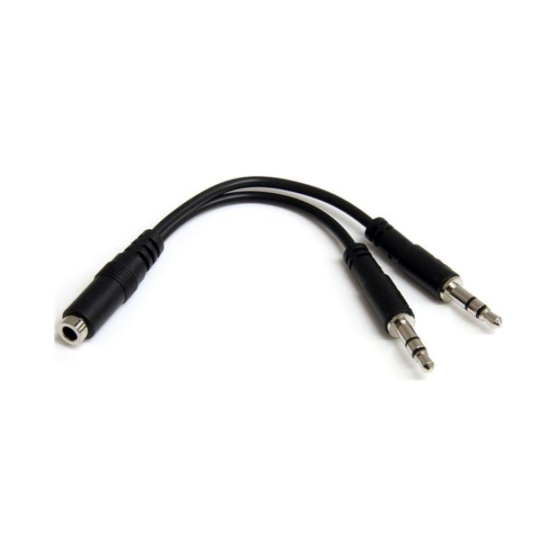 StarTech.com 3.5mm 4 Position to 2x 3 Position 3.5mm Headset Splitter Adapter - F/M