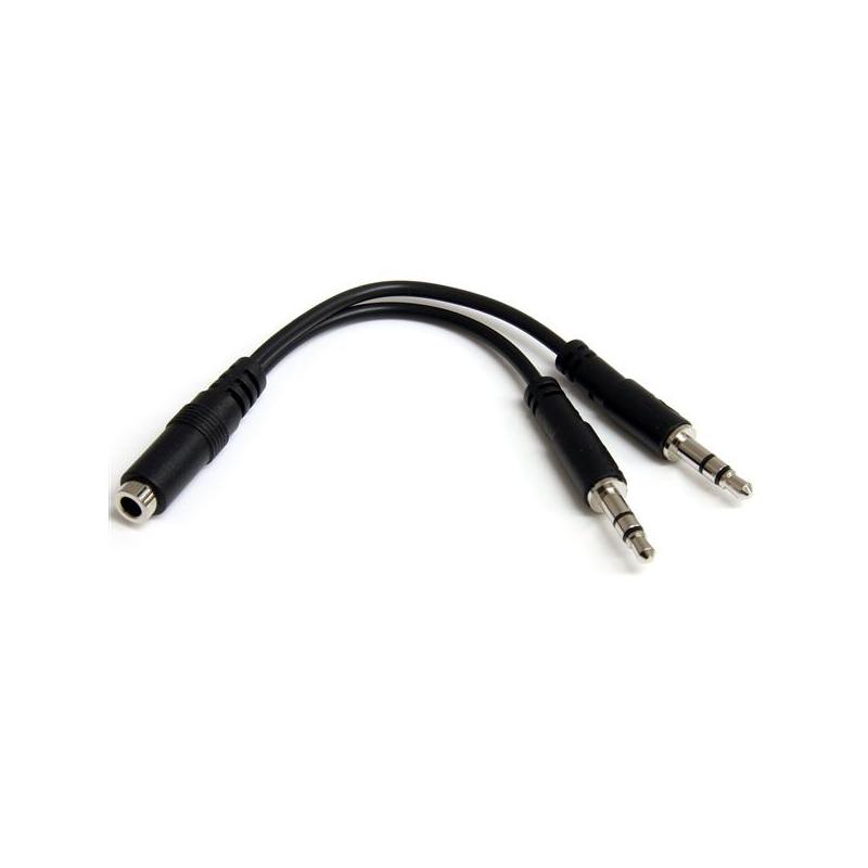 StarTech.com 3.5mm 4 Position to 2x 3 Position 3.5mm Headset Splitter Adapter - F/M
