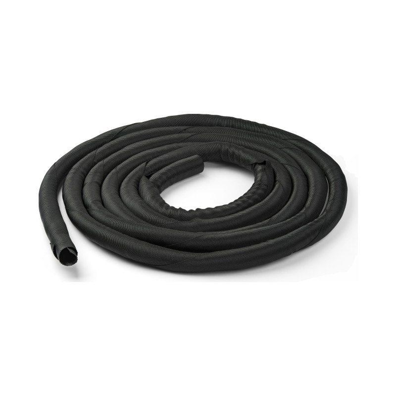 StarTech.com Gaine Cache-câbles de 4,6 m - Film en Matériau Torsadé Flexible - Gaine Extensible Diamètre 2.5-3.8 cm - Cache-câbles en Polyester - Noir
