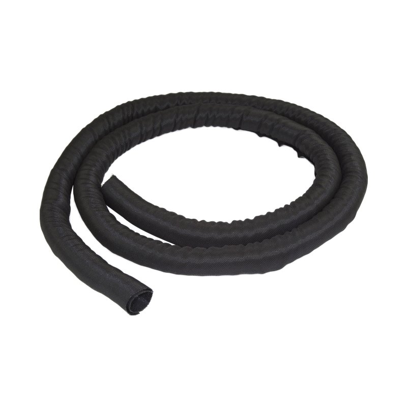 StarTech.com 6.5' (2m) Cable Management Sleeve - Flexible Coiled Cable Wrap - 1.0-1.5" dia. Expandable Sleeve - Polyester Cord Manager/Protector/Concealer - Black Trimmable Cable Organizer