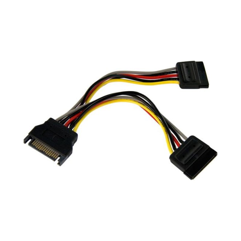 StarTech.com 6in SATA Power Y Splitter Cable Adapter - M/F