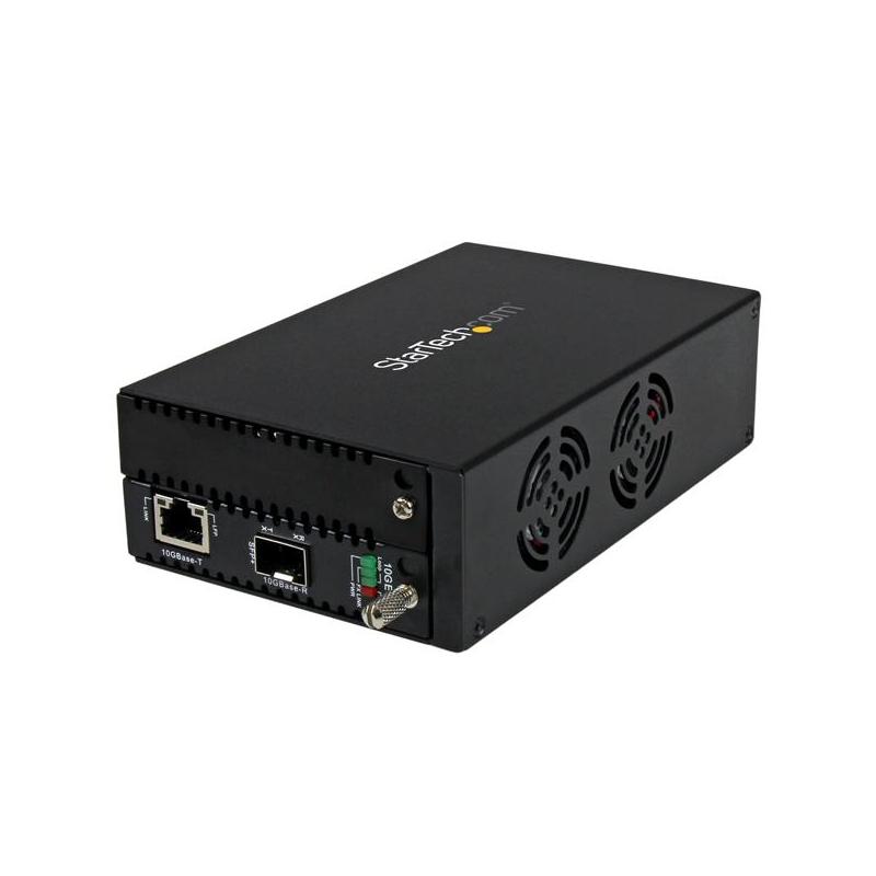 Convertisseur de média 10Gbe à fibre avec une fente SFP+ ouverte - Géré
