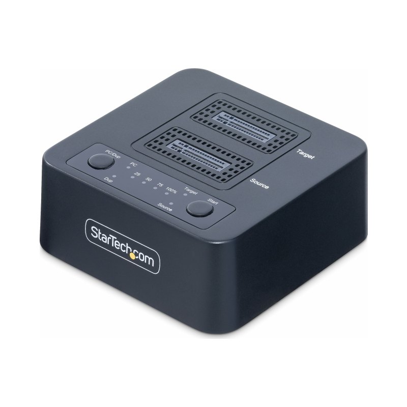 StarTech.com 1:1 M.2 NVMe Drive Duplicator, Standalone M.2 SSD Cloner/Copier up to 90GBpm, USB 3.2 20Gbps M.2 Dual-Bay Drive Dock, USB-C/A Cables Included