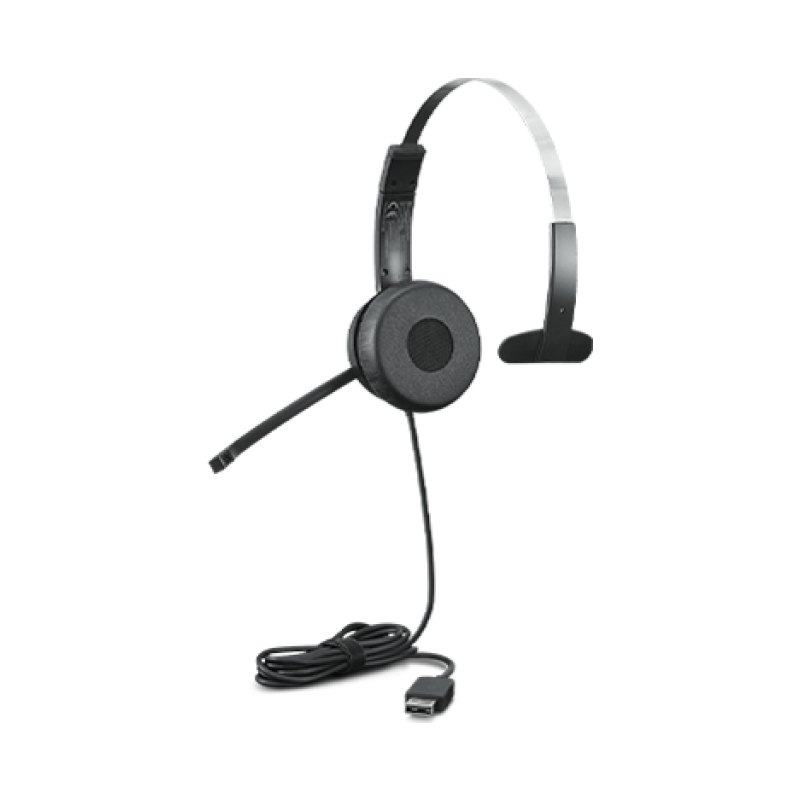 Lenovo 100 Mono Casque Avec fil Arceau Bureau/Centre d'appels USB Type-A Noir