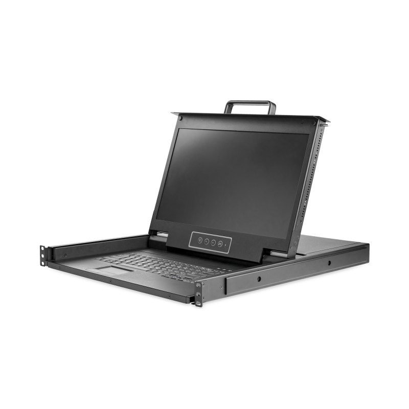 StarTech.com Console KVM à Montage en Rack HD 1080p - Switch KVM HD/Console Montée en Rack - Écran LCD à Montage en Rack - Console KVM à Port Unique VGA - Compatible USB - Clavier QWERTY
