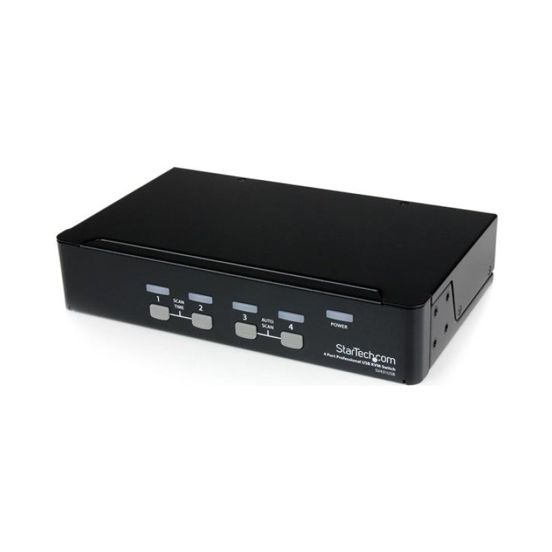 StarTech.com 4 Port Professional VGA USB KVM Switch with Hub - TAA