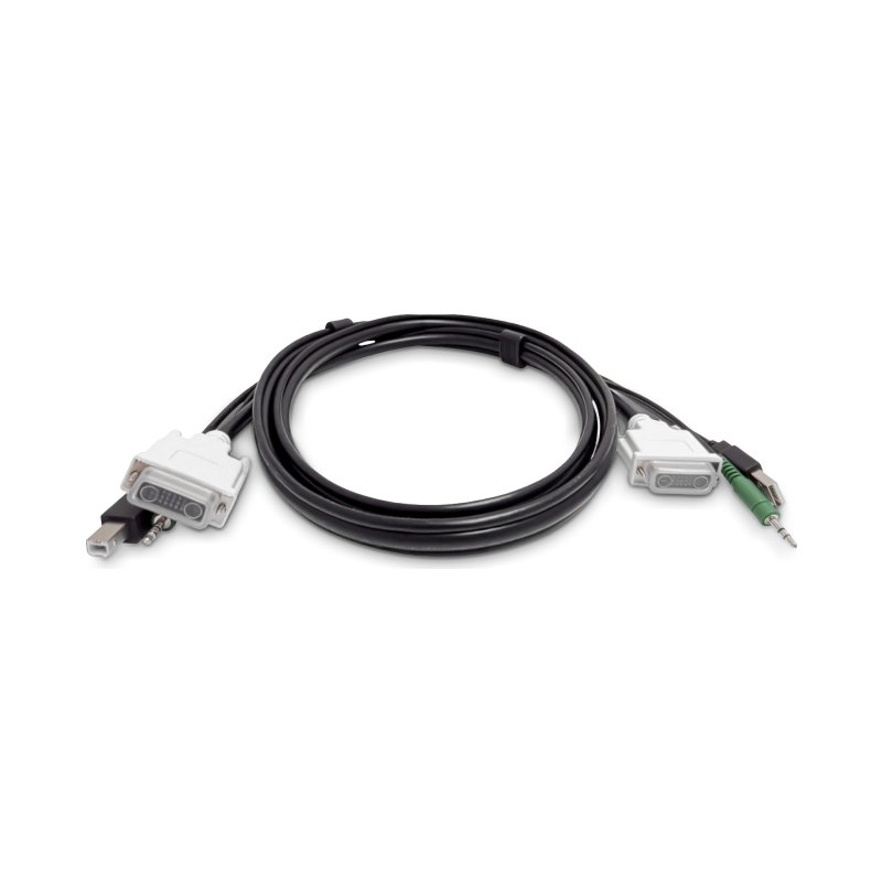 StarTech.com 6ft (1.8m) DVI KVM Cable, USB 2.0, 3.5mm Audio, Universally Compatible Combo Cable for KVM Switches, TAA Compliant