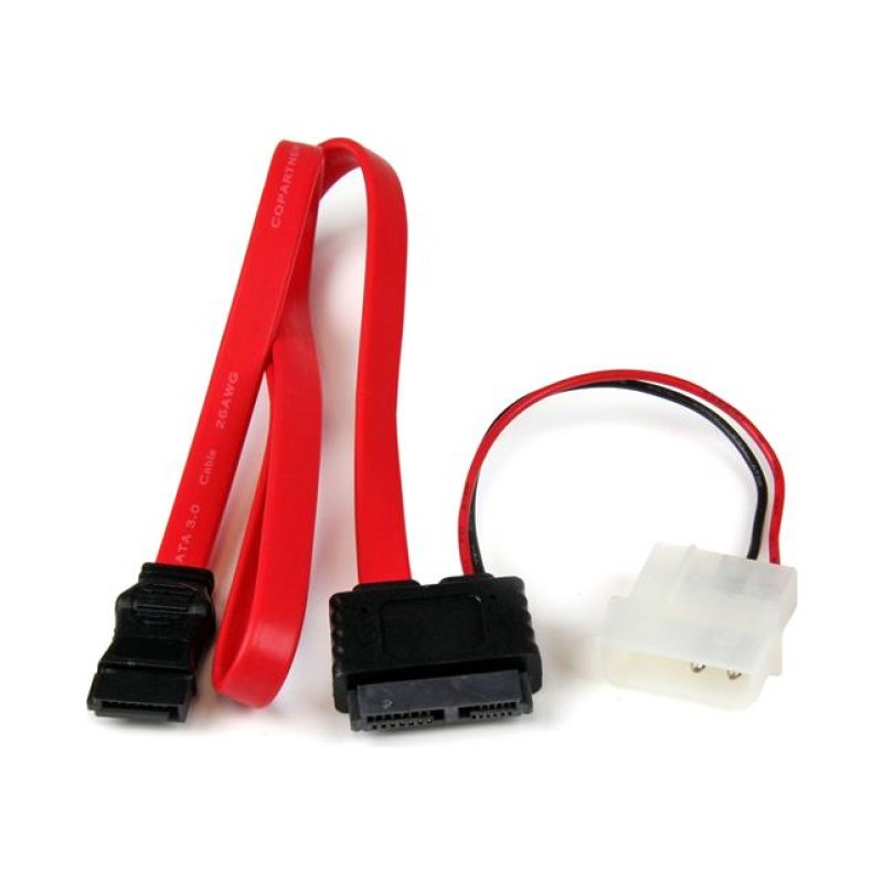 StarTech.com Câble Adaptateur Slimline SATA vers SATA avec Alimentation LP4 - 50 cm