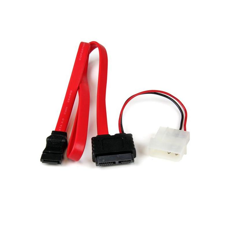 StarTech.com Câble Adaptateur Slimline SATA vers SATA avec Alimentation LP4 - 50 cm
