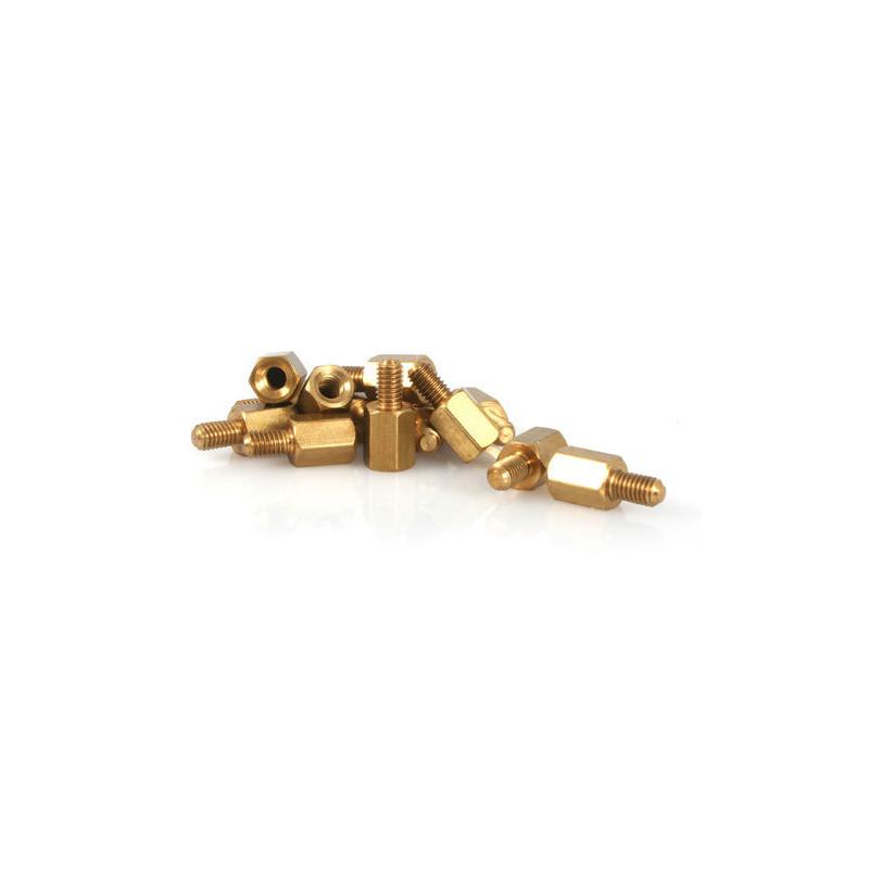 StarTech.com 6-32 Brass Motherboard Standoffs for ATX Computer Case - 15 Pack - TAA