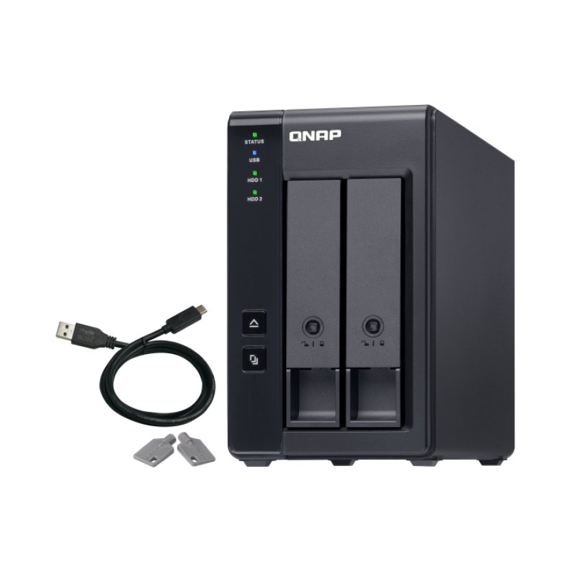 QNAP TR-002 storage drive enclosure HDD/SSD enclosure Black 2.5/3.5"