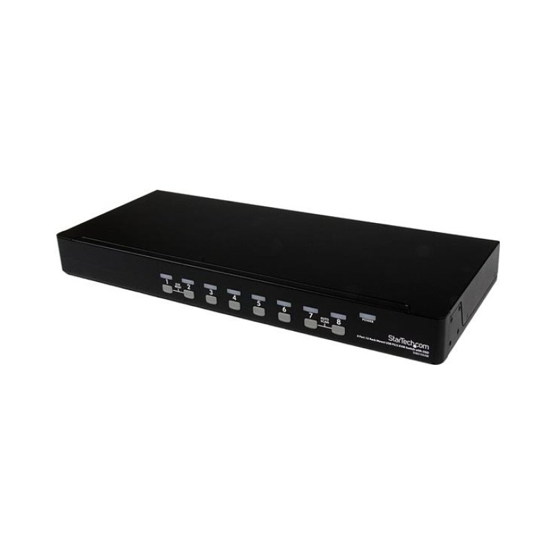 StarTech.com 8 Port 1U Rackmount USB PS/2 KVM Switch with OSD - TAA