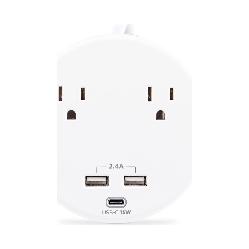 CyberPower P205UC surge protector White 2 AC outlet(s) 125 V 1.8 m