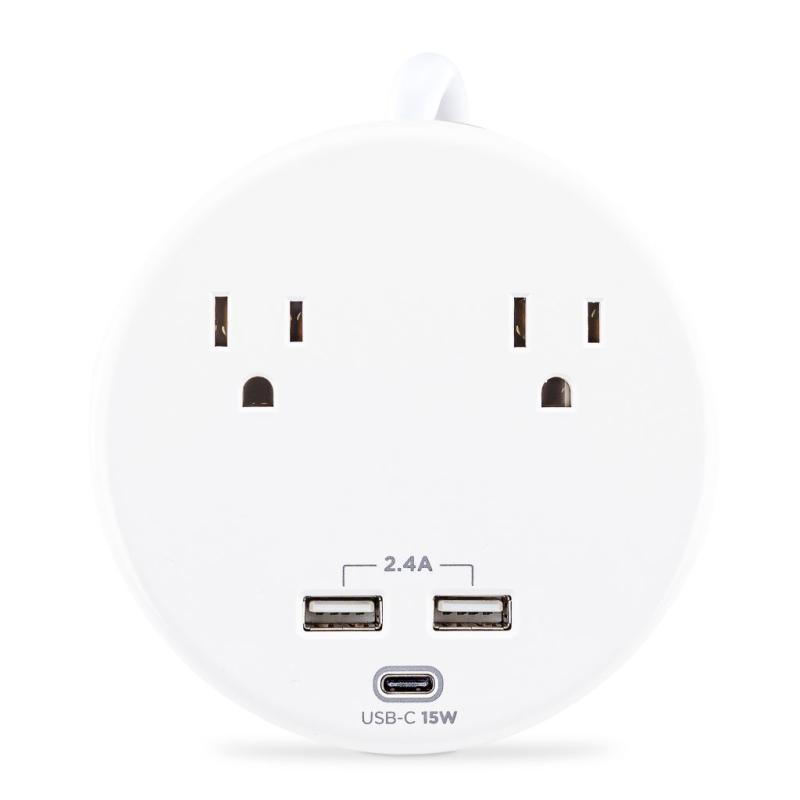 CyberPower P205UC protection surtension Blanc 2 sortie(s) CA 125 V 1,8 m