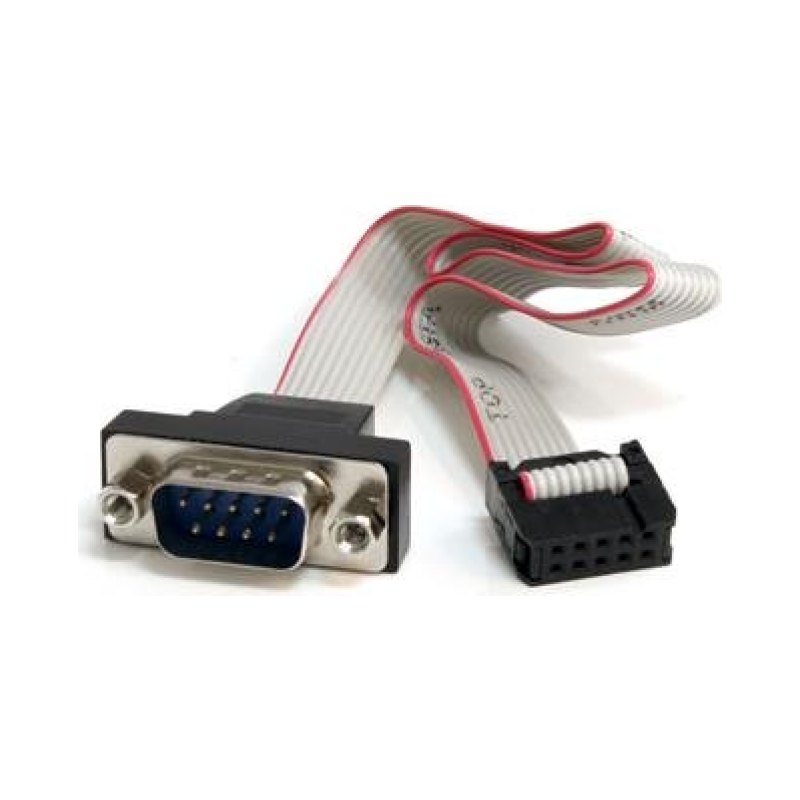 StarTech.com 16in 9 Pin Serial Male to 10 Pin Motherboard Header Panel Mount Cable