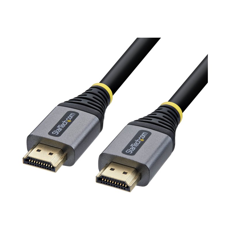 StarTech.com Câble HDMI Haute Vitesse Certifié Premium de 7,6m, 4K 60Hz/1440p 144Hz, Câble HDMI 2.0 avec HDR10/ARC, 18Gbps, Câble HDMI 4K Pour Moniteur/TV/Écran, Gaine Ultra-Flexible TPE