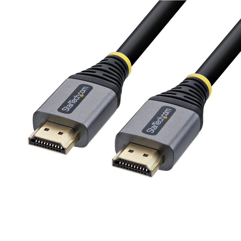 StarTech.com Câble HDMI Haute Vitesse Certifié Premium de 7,6m, 4K 60Hz/1440p 144Hz, Câble HDMI 2.0 avec HDR10/ARC, 18Gbps, Câble HDMI 4K Pour Moniteur/TV/Écran, Gaine Ultra-Flexible TPE